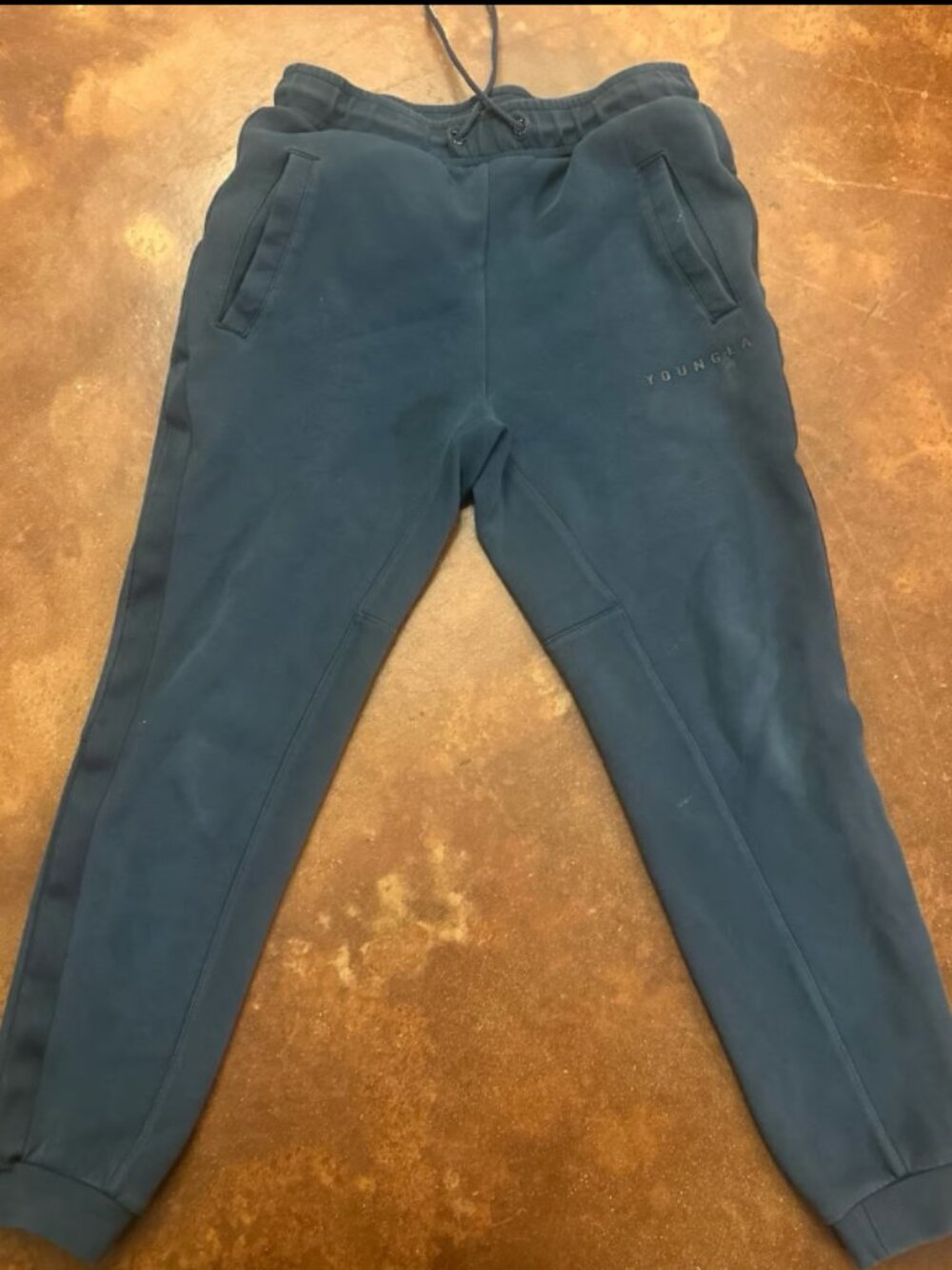 YOUNGLA Sweatpants Drawstring Athletic Pants Size Large